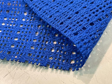 TESSUTO IN COTONE A RETE BLU