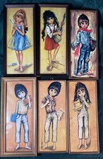 Idylle Falconi AKA Jolylle 6 Vintage BOYS & GIRLS Wide Eyes Art '60 - '70 Kitsch