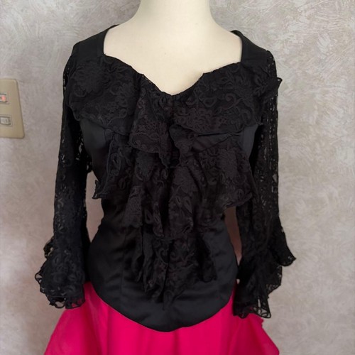 Top flamenco nero pizzo - flamenco,