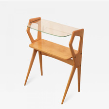 Glass Top Light Wood Tone