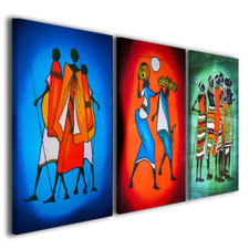 Quadro etnico africano Tradizioni africane stampa su tela arredamento etnico