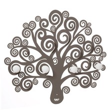 Arti & Mestieri - Appendiabiti da parete decorativo Albero della Vita Fango 70x6
