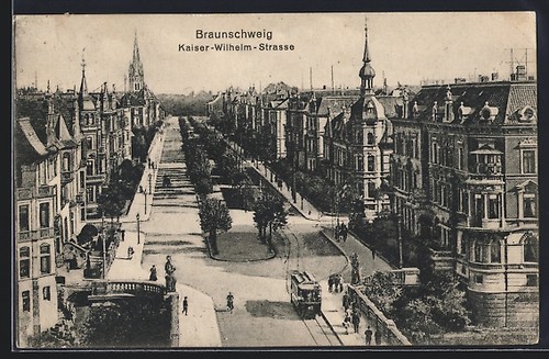 Cartolina brunswick viale - brunswick,,