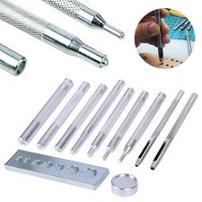 Set Fori Punzoni Rivetti Setter 11pz Set 2,5mm 201 45# Acciaio 7 in 1 Setter Bas
