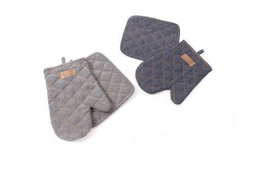 Set guanto presina jeans - set, "jeans"