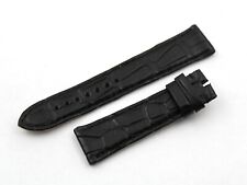 Cinturino Pelle Stampa Alligatore Nero 21/18mm Elegante Fatto a Mano Stock Promo