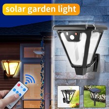 Lampione Solare da Giardino/Parete 2 in 1 100 LED Luce Bianco/Giallo