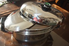 PENTOLA OVALE AMC MISURA MAXI SERIE 28+ CESTELLO COTTURA VAP+altro