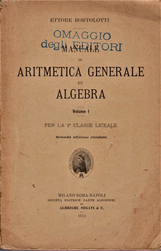 Bortolotti ettore manuale di - -,