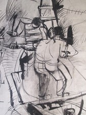 GIULIO RUFFINI SENZA TITOLO DISEGNO ORIGINALE 1952 C6