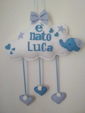 Fiocco nascita nuvoletta