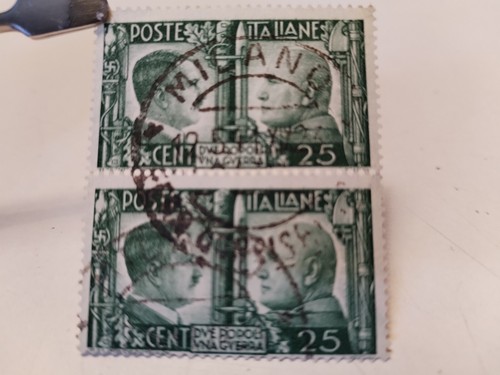 Stamps hitler and mussolini - hitler,