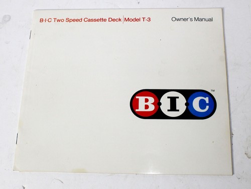 Bic cassette deck manuale - bic, t3