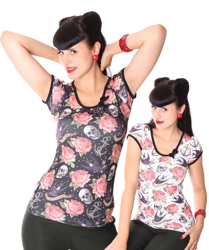 Shirt rockabilly manica - t-shirt,