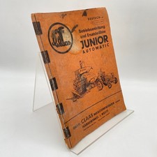 Claas Junior Automatic Elenco Parti Di Ricambio Manuale Operativo 1960