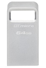 64GB Kingston Tecnologia DataTraveler Micro USB3.2 Tipo-A Flash Drive - Argento