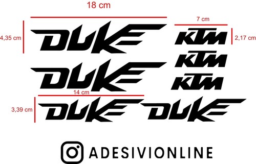 Adesivi pretagliati kit duke - adesivi,