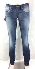 JEANS CLINK IDEA W PANTALONI DONNA SEMI ELASTICIZZATO BLU DENIM MACCHIE V/BASSA
