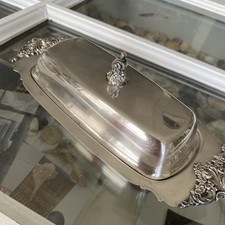 Piatto burro argento barocco