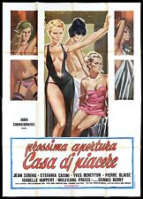 PROSSIMA APERTURA CASA DI PIACERE MANIFESTO CINEMA SEXY 1975 MOVIE POSTER 4F