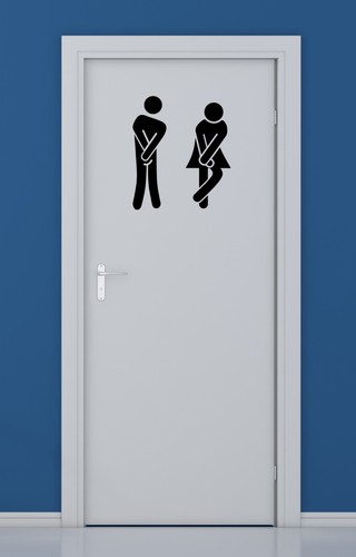 Adesivo auto uomo donna - adesivo, wc