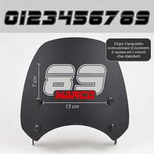 adesivo cupolino moto nome e