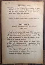 BARBARANO 1886 REGIO DECRETO X