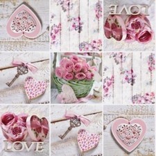 Tela Cerata Tovaglia Love Rose Decorazione Toppe B4031-01 Angolare Rotondo Ovale