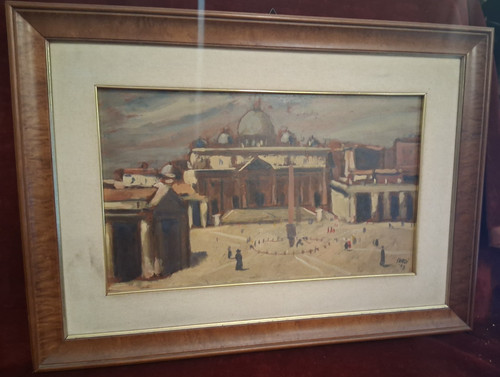 Quadro olio masonite p - quadro,