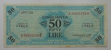 Allied military currency - Italia - Banconota 50 lire 1943 A bilingue