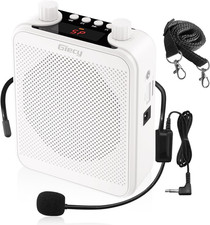 Amplificatore Vocale Portatile Con Microfono Cuffia 30W Batteria Ricaricabile 28