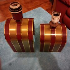 coppia di lampade in ottone massiccio attribuite a Romeo Rega