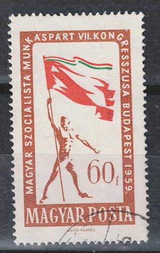 Francobollo bandiera partito - bandiera,