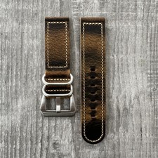 24mm pelle Marrone Cinturino