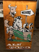 AC TORINO CALCIO FOOTBALL PENNANT GAGLIARDETTO ANNI 70 ALE’ TORO cm.48x26