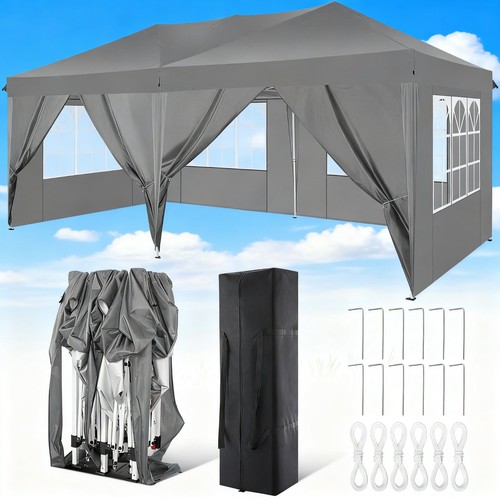 Gazebo pieghevole 3x6m - pieghevole,