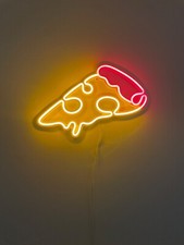 PIZZA Insegna Luminosa - Spicchio Pizza- Idea regalo - Led insegna -Cameretta