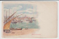 ANTICA CARTOLINA DISEGNATA DI LIVORNO DI PRODUZIONE SVIZZERA - PORT DE LIVOURNE