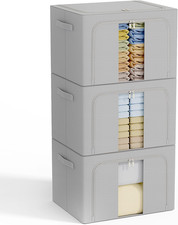 Scatole per Armadio Rigide 3 Pezzi 198L: Contenitori per Armadio Cerniera - Pium