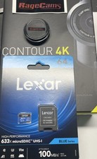 CONTOUR4K CONTOUR Camera HD 4K IMPERMEABILE CASCO CAM ACTION REGISTRATORE SPORTIVO 64gb