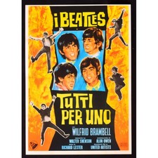 locandina TUTTI PER UNO A HARD DAY'S NIGHT beatles john lennon yoko ono iuki CAT