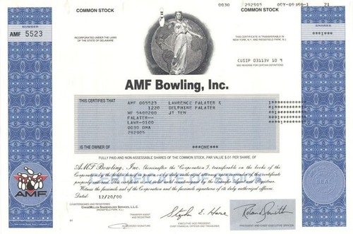Amf bowling inc - bowling,, inc.