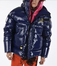 Piumino Nero Logo Dsquared2 Taglia 48 Blu E Pink Originale 100% Nuovo