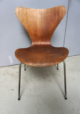 Fritz Hansen Arne Jacobsen sedia di design chair serie 7 teak anni '50 (F025-443)