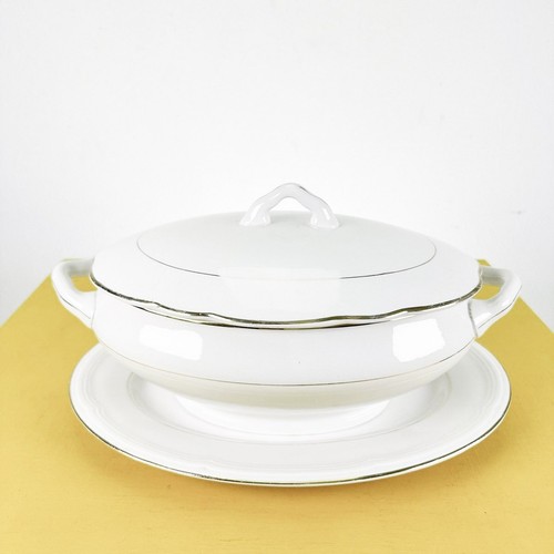 Zuppiera con piatto ovale - con,
