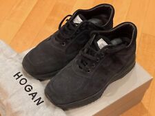 scarpe HOGAN INTERACTIVE uomo BLU scuro pelle scamosciata taglia 41