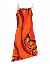 ANGELO MARANI prendisole donna IT 44 arancione medio righe farfalla CI06