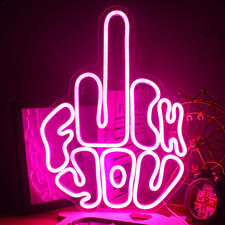 Fuck You Gesto Insegne Al Neon