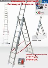 SCALA ALLUMINIO FACAL STILO 3 RAMPE  DISPONIBILE DA 7+7+7  - 9+9+9 GRADINI