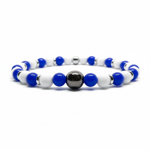Bracciale como calcio blu - bracciale,